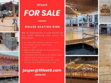 Rolschaatspiste met stretchtent