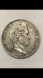Munt zilver France 1/4 FR Louis Philippe jaartal 1845 B mooi, Ophalen of Verzenden, Frankrijk, Losse munt, Zilver