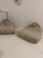 Beige poef 2x, Ophalen, Gebruikt