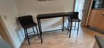 Hoge tafel (ikea) met barstoelen (jysk), Huis en Inrichting, Ophalen, Zo goed als nieuw