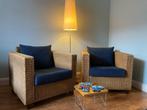 Rieten lounge zetels van topkwaliteit, Huis en Inrichting, Zetels | Zetels, Ophalen, Eenpersoons, Zo goed als nieuw, Minder dan 150 cm