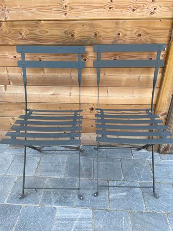 Bistro, tuinstoelen (roestvrij) antracietkleurig beschikbaar voor biedingen