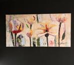 Schilderij op canvas abstract bloemen 120 € 60 cm, Ophalen