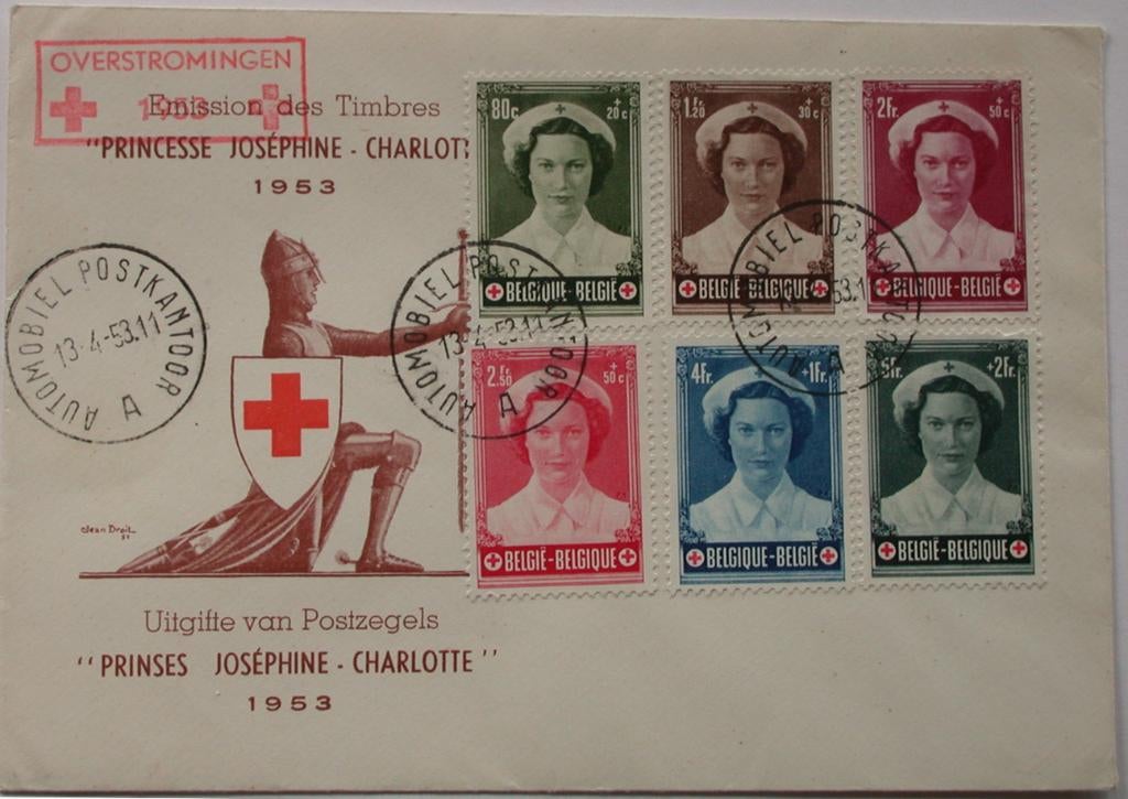 PZ2 –   België –  Zegels 912/917  jaar 1953, Enlèvement ou Envoi