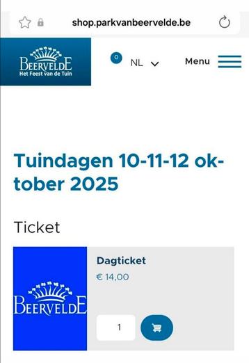 Tuindagen van Beervelde oktober 2025 beschikbaar voor biedingen