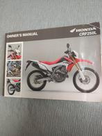 Mode d'emploi Honda CRF 250 L, Motos, Enlèvement ou Envoi, Honda