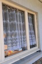 Vintage glasgordijnen, Huis en Inrichting, Stoffering | Gordijnen en Lamellen, Gebruikt, Wit, Ophalen of Verzenden, 200 cm of meer