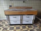 Authentieke slagerstafel, Antiek en Kunst, Antiek | Meubels | Tafels, Ophalen