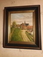 Mooie schilderij kerkje van Vlassenbroek., Antiquités & Art, Art | Peinture | Classique, Enlèvement