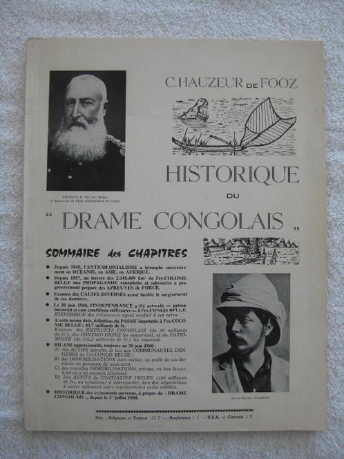 Congo belge – Carlos Hauzeur de Fooz – 1961 rare curiosa, Livres, Histoire nationale, Utilisé, Enlèvement ou Envoi