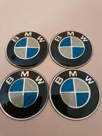 Set van 4 x 45 mm Bmw stickers blauw of blauw carbon, Ophalen of Verzenden