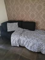 Ikea slaapzetel in jeans met kussens ook als zetel te gebrui, Ophalen, Zo goed als nieuw, Eenpersoons, Blauw