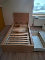 Lit MALM 90X200 chêne blanchi, Enlèvement, Comme neuf, Une personne, Ikea MALM