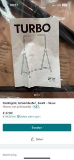 Kledingrek binnen/buiten - zwart - nieuw - Ikea, Ophalen, Nieuw