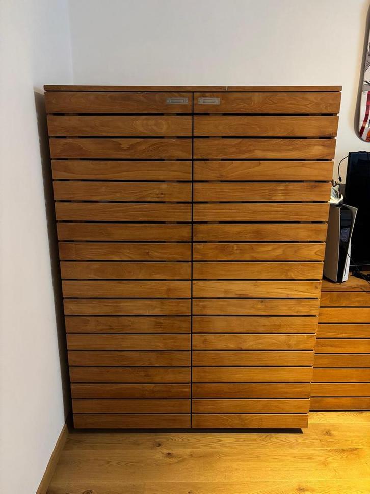 Ethnicraft teakhouten bureaukast, Huis en Inrichting, Woonaccessoires | Kamerschermen, Gebruikt, Ophalen