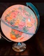 Magnifique globe rétro avec base en marbre, Comme neuf, Enlèvement ou Envoi