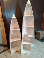 3 houten kastjes in de vorm van boten, Huis en Inrichting, Zo goed als nieuw, Ophalen