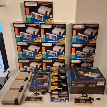 13x Mini NES (3x nieuw) + toebehoren (zowel nieuw & geopend) beschikbaar voor biedingen