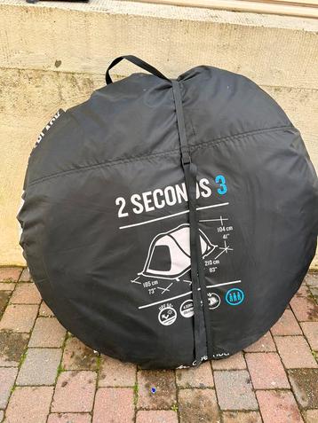 Quechua Kampeertent voor 3 personen 2 SECONDS Fresh & Black