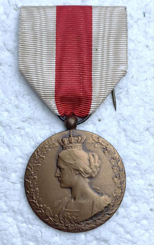 Medaille WO1 Nat. Comite Hulp & Voeding, 14-19, Bronzen Med, Verzamelen, Militaria | Algemeen, Overige soorten, Lintje, Medaille of Wings