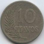 Perú 10 centavos, 1920 UN MIL NOVECIENTOS VEINTE, Postzegels en Munten, Munten | Amerika, Ophalen of Verzenden, Zuid-Amerika, Losse munt