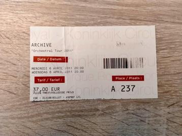 Concertkaartarchief - Orchestral Tour 2001 beschikbaar voor biedingen