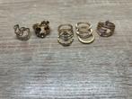 10 diverse gouden ringen, Handtassen en Accessoires, Ringen, Met kristal, Overige materialen, Ophalen of Verzenden, Dame