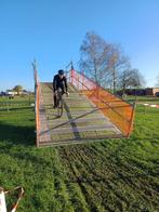 Rennersbrug cyclocross brug stelling layher + afbakeningsnet, Doe-het-zelf en Bouw, Steigers, Ophalen, Gebruikt, Gevelsteiger