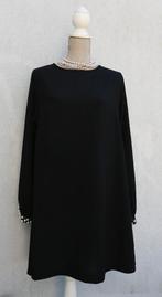Mooie zwarte H&M jurk met parels T42, Kleding | Dames, H&M, Zwart, Maat 42/44 (L), Ophalen of Verzenden