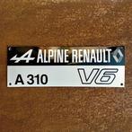 Emaille Schild REANAULT ALPINE 310 V6 Dealer Reclamebord Oud, Verzenden, Gebruikt, Reclamebord