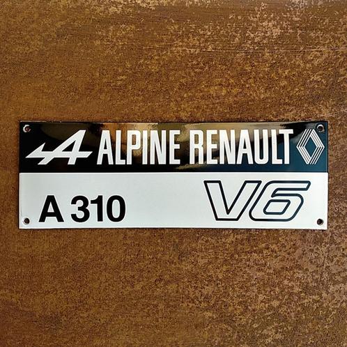 Emaille Schild REANAULT ALPINE 310 V6 Dealer Reclamebord Oud, Verzamelen, Merken en Reclamevoorwerpen, Gebruikt, Reclamebord, Verzenden