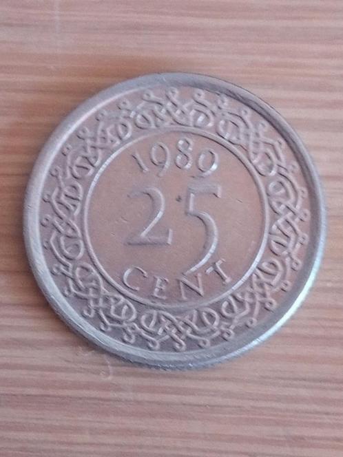 SURINAME 25 Cents 1989, Postzegels en Munten, Munten | Amerika, Losse munt, Zuid-Amerika, Ophalen of Verzenden
