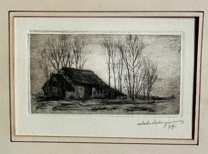 Fijne ets uit 1979, Antiek en Kunst, Kunst | Etsen en Gravures, Ophalen of Verzenden