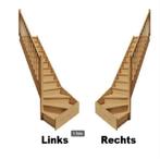 beuken trap 1/4 draai voorgemonteerd, Doe-het-zelf en Bouw, Ladders en Trappen, Ophalen, Gebruikt, Trap