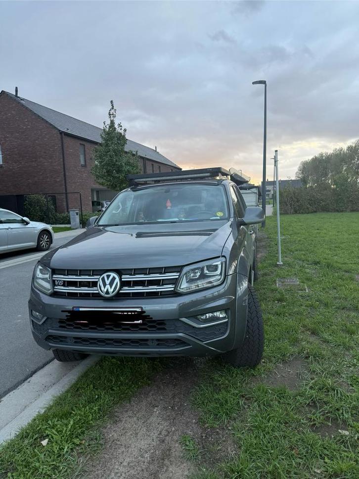Volkswagen amarok V6, Auto's, Bestelwagens en Lichte vracht, Bedrijf, Volkswagen, Diesel, Euro 6, 5 deurs, Automaat, Zwart, Leder