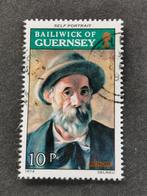 Guernsey / Kanaaleilanden 1974 - Renoir - zelfportret, Ophalen of Verzenden, Gestempeld