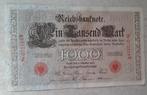 Reichsbanknote 1000 mark 1903 rode stempel 6 cijfers, Postzegels en Munten, Ophalen of Verzenden, Duitsland