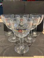 Set van 6 Westmalle Trappist-bierglazen met doos, Verzamelen, Ophalen of Verzenden, Zo goed als nieuw, Bierglas