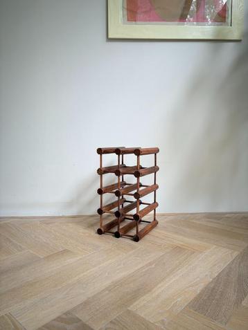 Richard Nissen wijnrek – teak – Deens design - 9 flessen beschikbaar voor biedingen