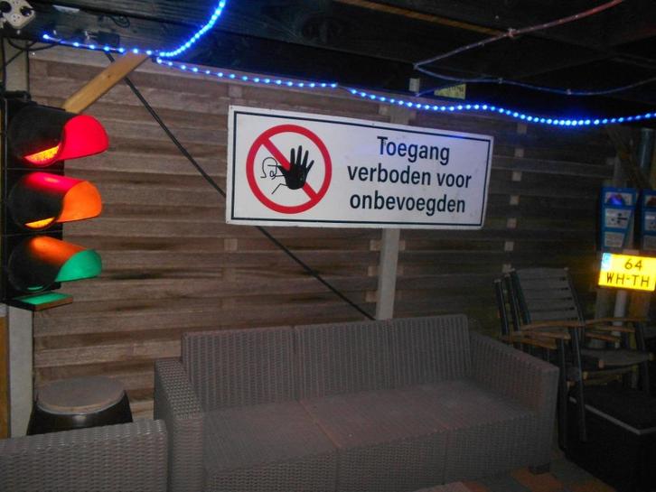 verboden voor onbevoegden : groot stevig bord, Diversen, Overige Diversen, Gebruikt, Ophalen