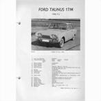 Ford Taunus Vraagbaak losbladig 1961-1962 #1 Nederlands, Gelezen, Ophalen of Verzenden, Ford