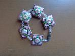 Paarse kralen en swarovski toupies crystal ab, Ophalen of Verzenden, Nieuw