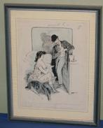 Grotesque litho antiek, Antiek en Kunst, Ophalen of Verzenden