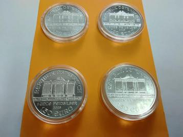 4x WIENER PHILHARMONIKER 2025 ZILVEREN MUNT 1 OUNCE  beschikbaar voor biedingen