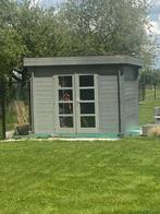 GRATIS - Moderne blokhut Vurenhout, Jardin & Terrasse, Abris de jardin, 200 à 400 cm, Cabane en bois, Bois, Enlèvement