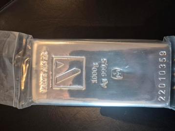 Zilver baar 1 kg beschikbaar voor biedingen