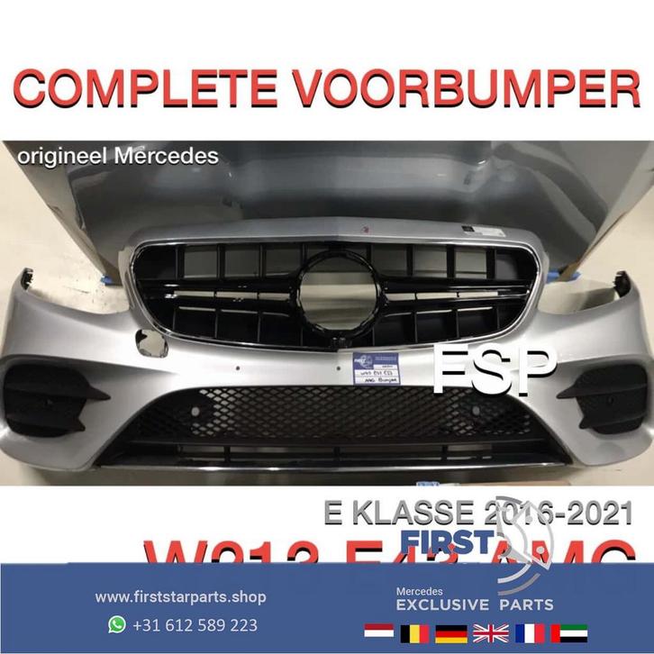 W213 S213 E43 E53 AMG VOORBUMPER + GT GRIL ZILVERGRIJS Merce, Auto-onderdelen, Carrosserie, Bumper, Mercedes-Benz, Voor, Gebruikt