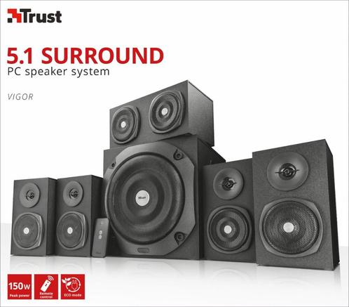 Trust Vigor 5.1 Surround speakers voor PC, Computers en Software, Pc speakers, Gebruikt, Audiokanaal 5.1, Ophalen of Verzenden