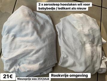 2 x aersosleep hoeslaken 60 x 120 cm beschikbaar voor biedingen