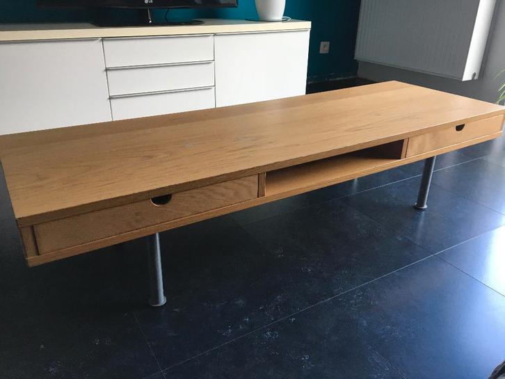Salontafel hout en authentiek L141xH33xB47cm, Huis en Inrichting, Tafels | Salontafels, Zo goed als nieuw, Ophalen of Verzenden